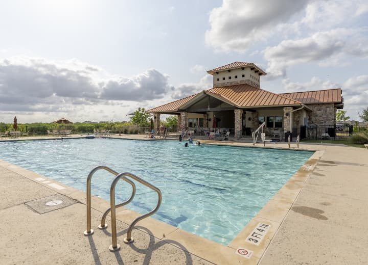 A swimming pool at Mission Del Lago, a Southstar community.