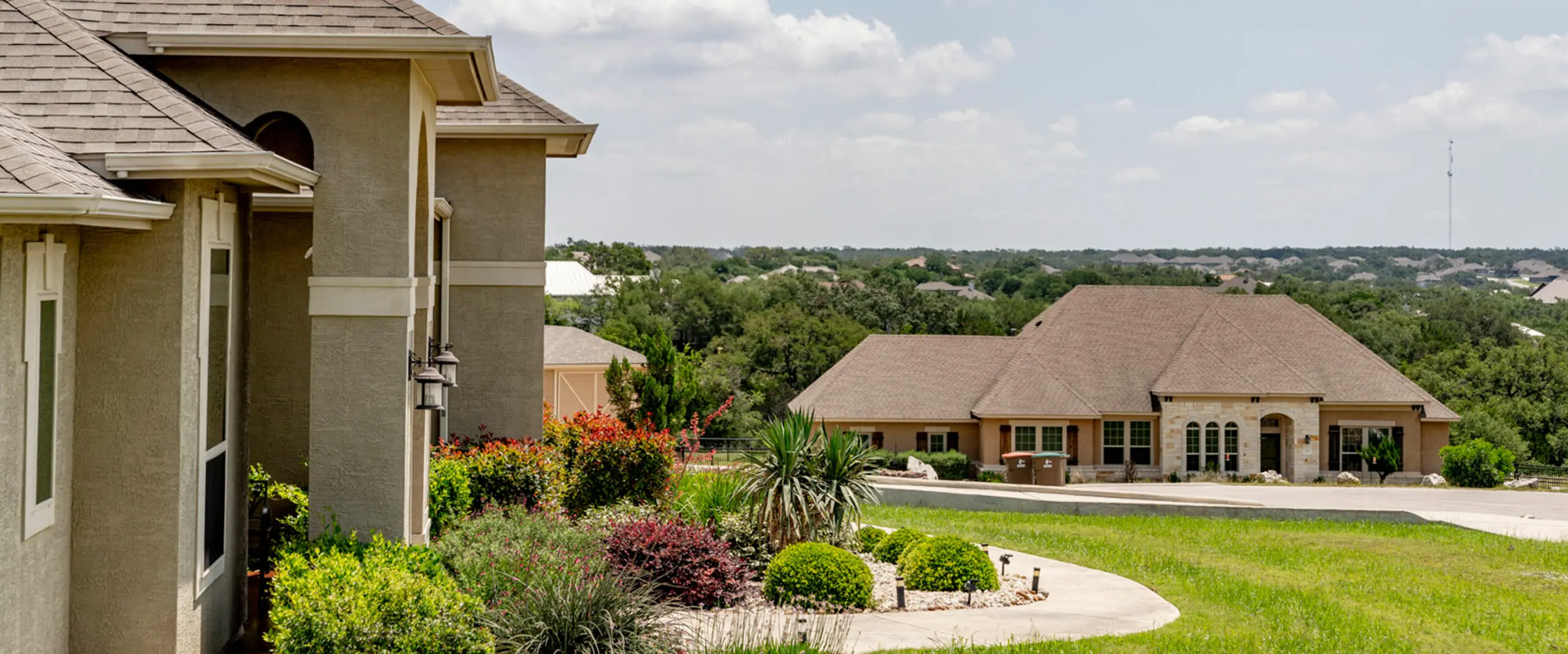A view of a residential neighborhood.